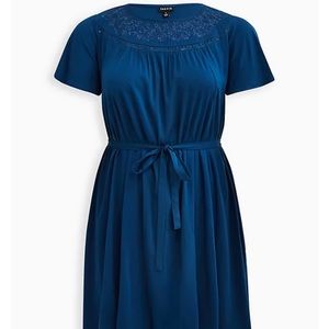 Mini Challis Embroidered Dress NWT